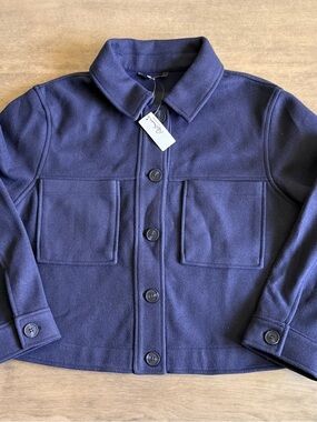 Reitmans Navy Button-Front Jacket